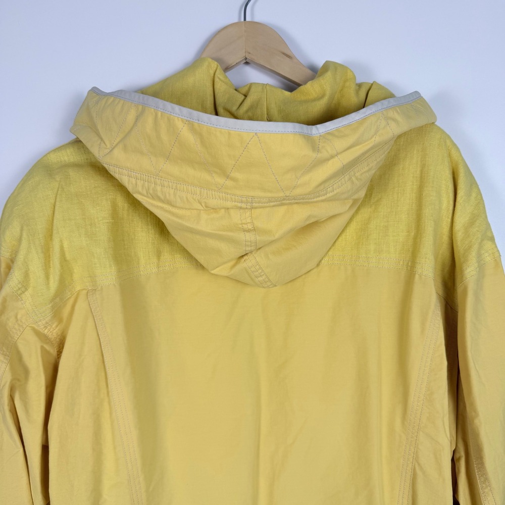 J.L. Colebrook Women's M Yellow Hooded Utility Jacket Mixed Media Gorpcore - Picture 6 of 13